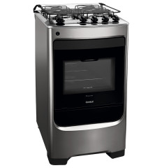 Fogão Consul CFO4NAR 4 Bocas com Acendimento Automático Design Frente Única Inox - Bivolt