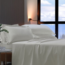 Jogo de Cama Queen 300 Fios 100% Algodão Luxo Liso - Luxor Branco