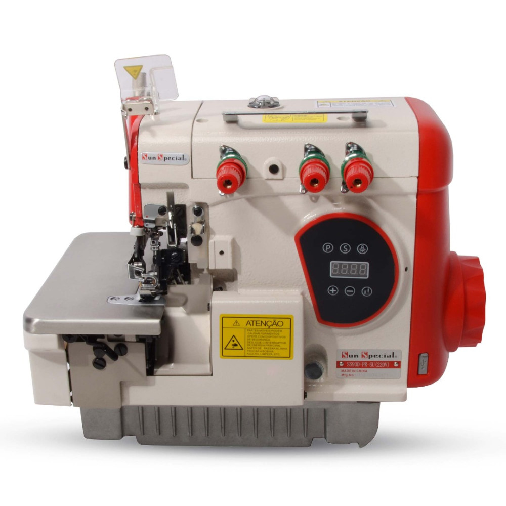 Máquina de Costura Overlock Direct-Drive Industrial Sun Special - SS93D-PR-SU