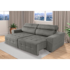 Sofá Concepit 4 Lugares 250cm Retrátil, Reclinável Com Molas Suede