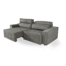 Sofá Concepit 4 Lugares 250cm Retrátil, Reclinável Com Molas Suede